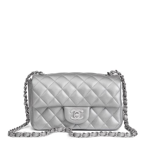 chanel mini silver bag|chanel mini bag vintage.